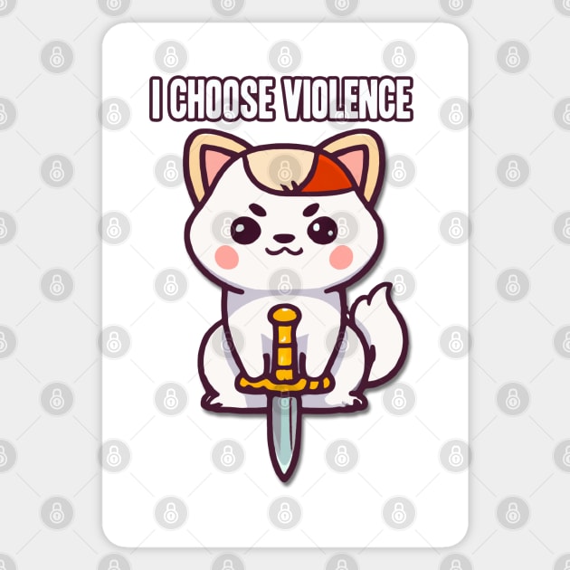 I Choose Violence Dog Sticker by karutees